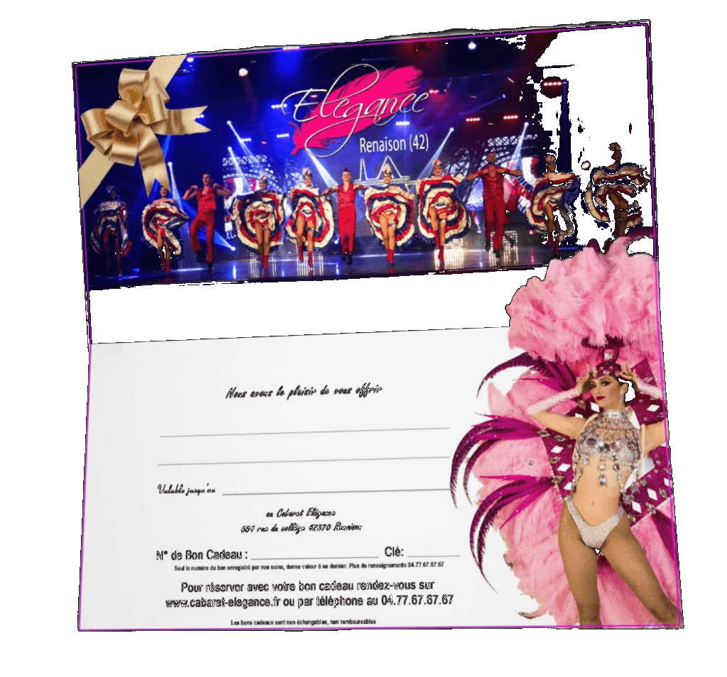 Pochette cadeau Cabaret L'Élégance — bon cadeau